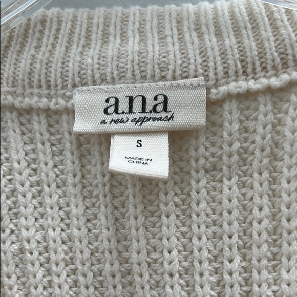 a.n.a Cream Knit Button-Down Vest - Picture 3 of 3
